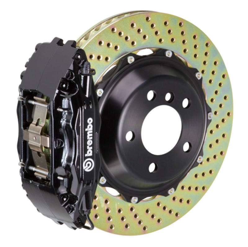BRB Big Brake Kits - Brembo 02-07 SC430 Front GT BBK 4 Piston Cast 2pc 332x32 2pc Rotor Drilled-Black