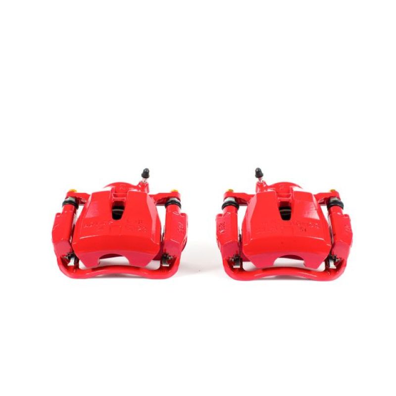 PSB Red Calipers - Power Stop 09-10 Pontiac Vibe Front Red Calipers w/Brackets - Pair