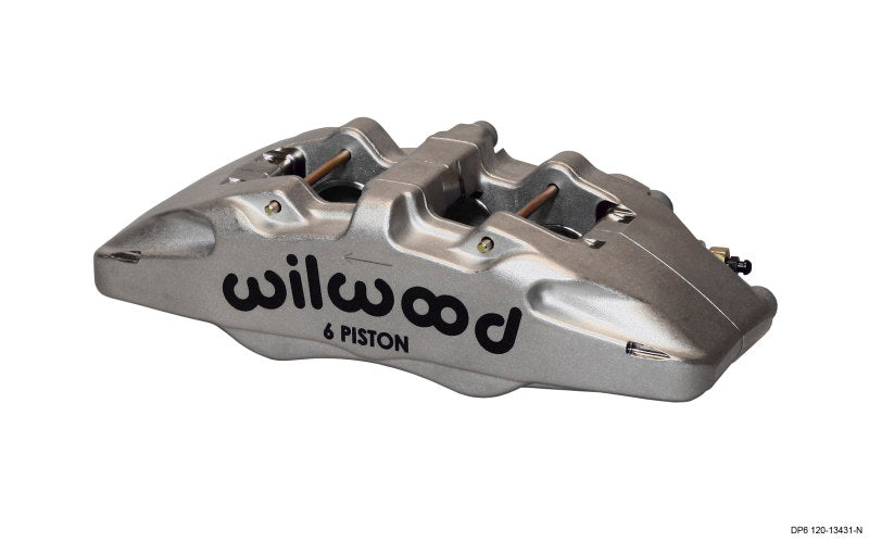 WIL Dynapro Caliper - Wilwood Caliper-Forged Dynapro 6 5.25in Mount-Nickel-L/H 1.62/1.38in/1.38in Pistons .38in Disc