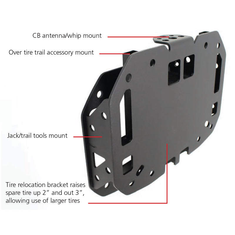 GOR Rockline Bumper - Go Rhino 18-20 Jeep Wrangler JL/JLU Rockline Spare Tire Relocation