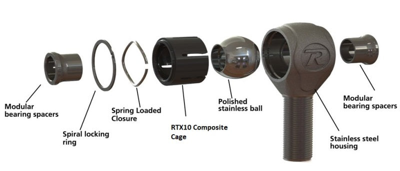 RID R-Joints - Ridetech R-Joint Rod End with 3/4in-16 Left Hand Thread