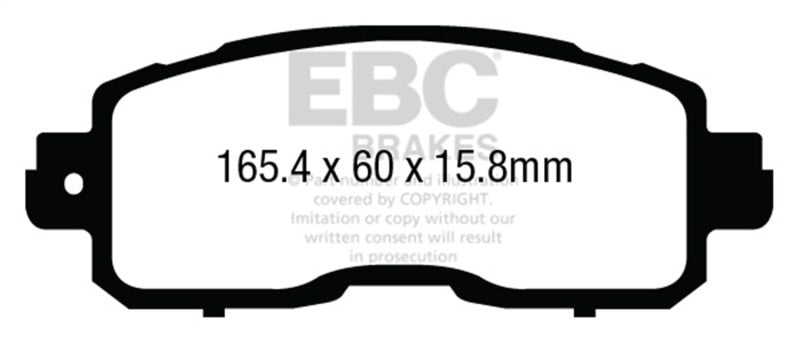 EBC Redstuff Brake Pad Sets - EBC 13+ Nissan Altima 2.5 (L33) Sedan Redstuff Front Brake Pads