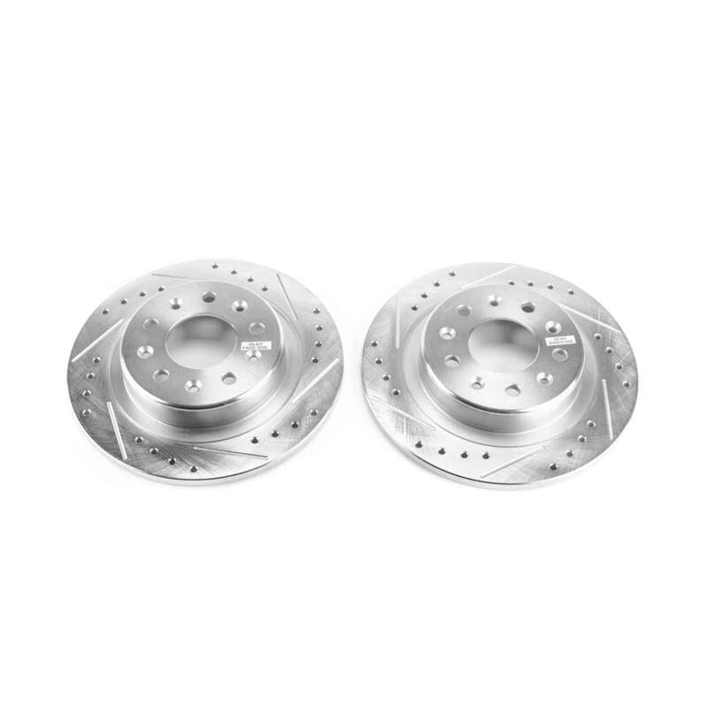 PSB Evolution Drill/Slot Rotor - Power Stop 2018 Buick Envision Rear Evolution Drilled & Slotted Rotors - Pair
