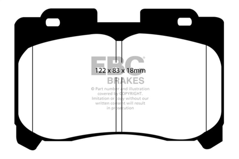 EBC Yellowstuff Brake Pad Sets - EBC 93-98 Toyota Supra 3.0 Twin Turbo Yellowstuff Front Brake Pads