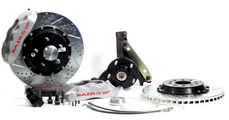 BAE Pro Brake Kits - Baer Brakes 94-96 Chevrolet Impala 14in Pro+ Front Brake Kit-Silver-