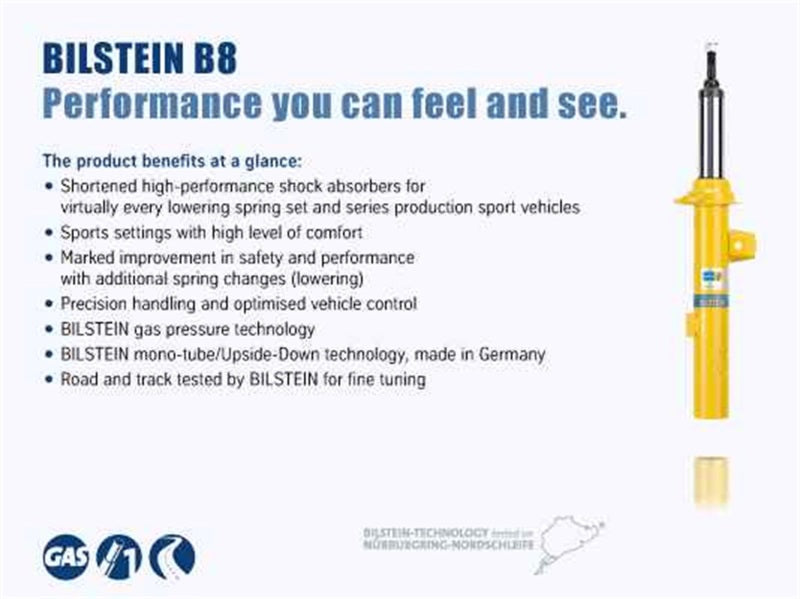BIL B8 Series Shocks - Bilstein B8 2015-2017 Subaru WRX - STI Rear Monotube Shock Absorber