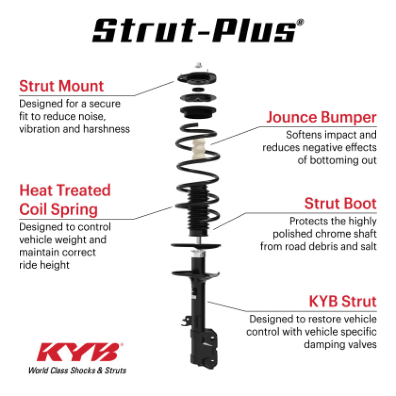 KYB Shocks & Struts Strut Plus - KYB 10-13 Kia Forte / Forte Koup EX Strut-Plus Shock Assembly - Front Left