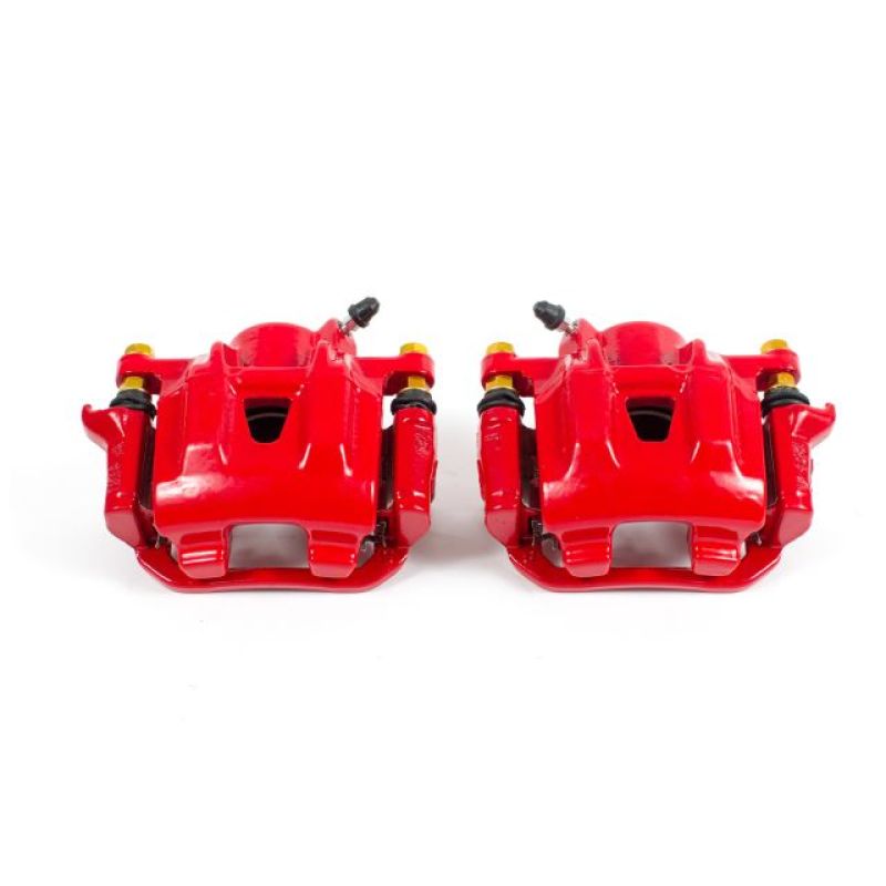 PSB Red Calipers - Power Stop 04-10 Toyota Sienna Rear Red Calipers w/Brackets - Pair