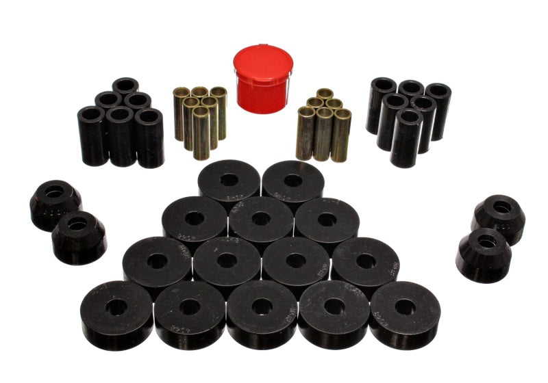ES Hyper-Flex Sets - Black - Energy Suspension 55-75 Jeep CJ5/CJ6 Black Hyper-Flex Master Bushing Set