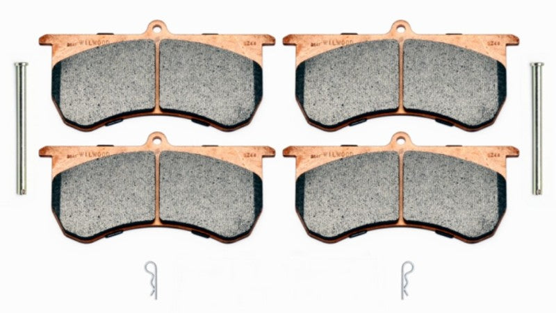 WIL Sint. Metalic Brake Pads - Wilwood Pad Set Metallic 9115 w/ Pins & Clips GNX4