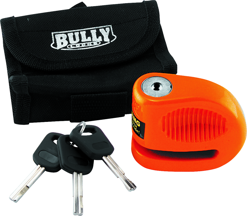 BKM Locks - Bully Lock Disc Orange w/ Pouch - 5.5mm