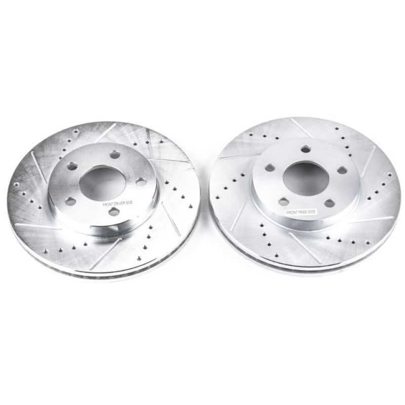 PSB Evolution Drill/Slot Rotor - Power Stop 07-10 Chevrolet Cobalt Front Evolution Drilled & Slotted Rotors - Pair