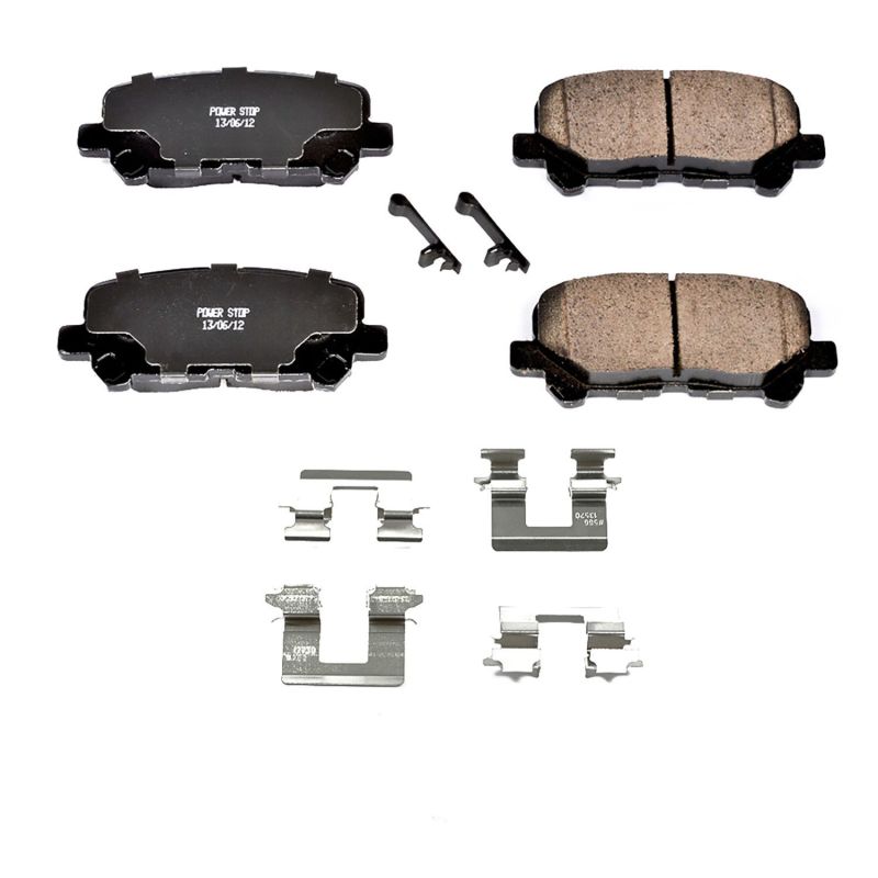 PSB Z17 Evolution Brake Pads - Power Stop 12-15 Honda Pilot Rear Z17 Evolution Ceramic Brake Pads w/Hardware