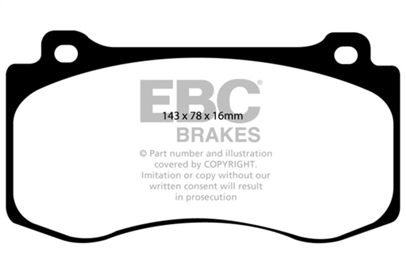 EBC Ultimax2 Brake Pad Sets - EBC 05-10 Chrysler 300C 6.1 SRT8 Ultimax2 Front Brake Pads