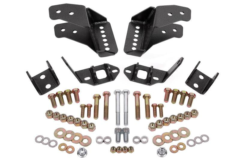 BMR Coilover Conversion Mounts - BMR 78-87 G-Body Coilover Conversion Kit Rear Adjustable Shock Mount Without CAB - Black Hammertone