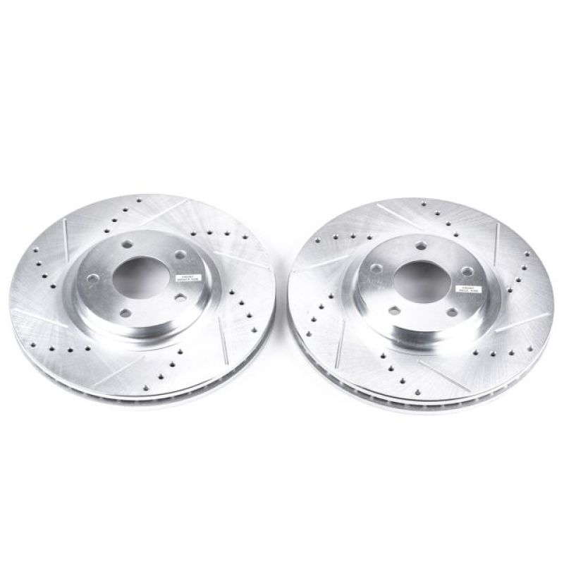 PSB Evolution Drill/Slot Rotor - Power Stop 03-05 Infiniti FX35 Front Evolution Drilled & Slotted Rotors - Pair