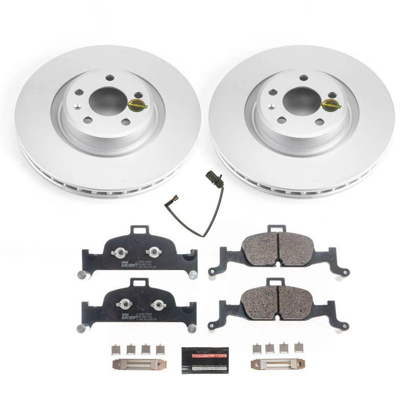 PSB Euro-Stop Kit - Power Stop 17-19 Audi A4 Front Euro-Stop Brake Kit