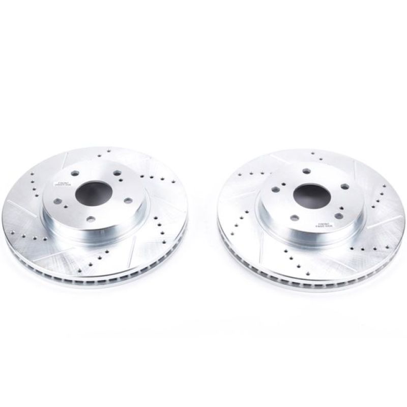 PSB Evolution Drill/Slot Rotor - Power Stop 15-18 Subaru Legacy Front Evolution Drilled & Slotted Rotors - Pair