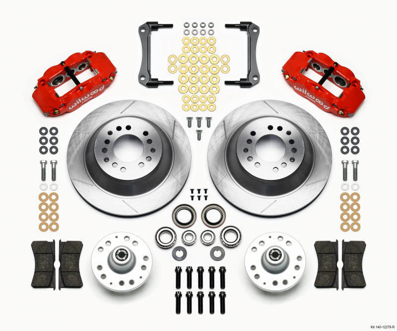 WIL Superlite Brake Kit - Wilwood Narrow Superlite 6R Front Hub & 1PC Rtr Kit 12.88in-Red 70-78 Camaro