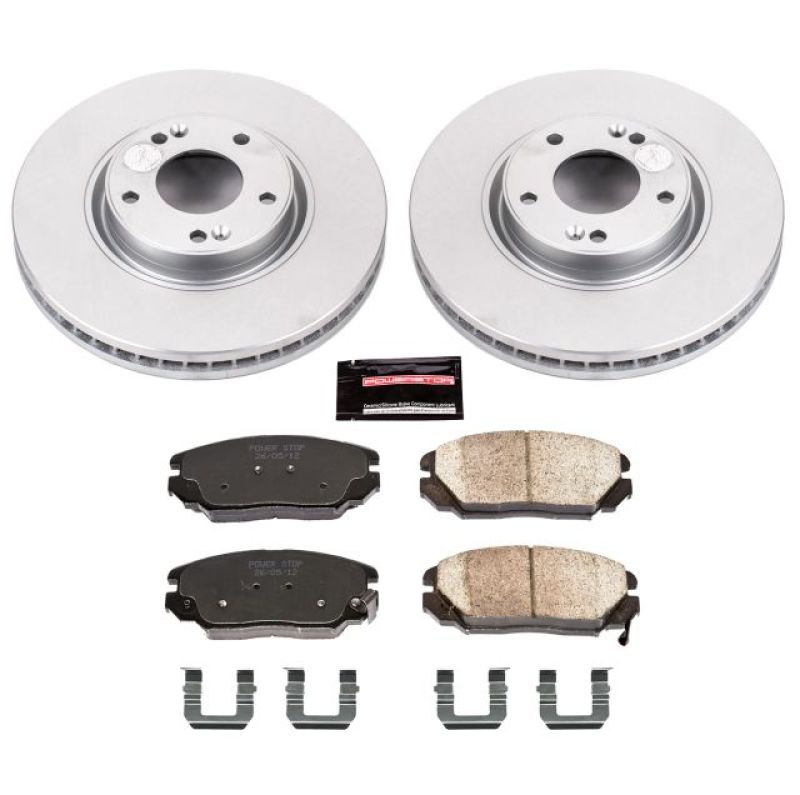 PSB Z17 Evolution Coated Kit - Power Stop 06-11 Hyundai Azera Front Z17 Evolution Geomet Coated Brake Kit