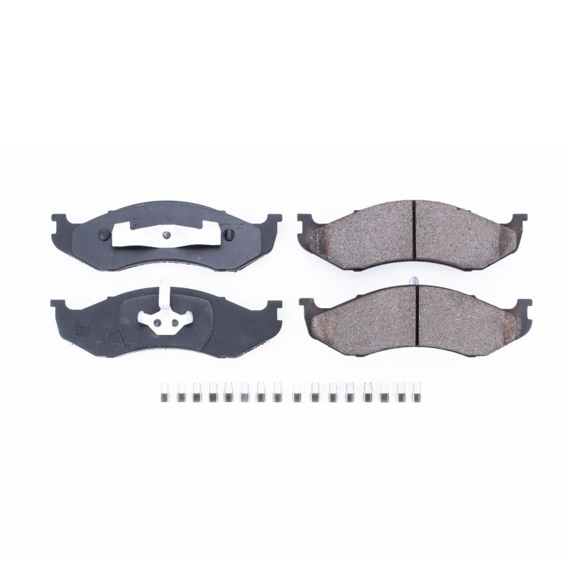 PSB Z17 Evolution Brake Pads - Power Stop 90-01 Jeep Cherokee Front Z17 Evolution Ceramic Brake Pads w/Hardware