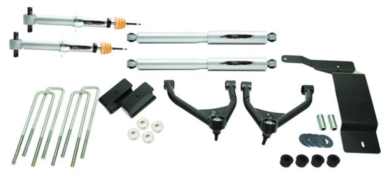 BT Lift Kit w Shocks - Belltech 14-16 Silverado / Sierra 1500 4WD Ext & Crew Cab 4in Trail Perf Lift Kit