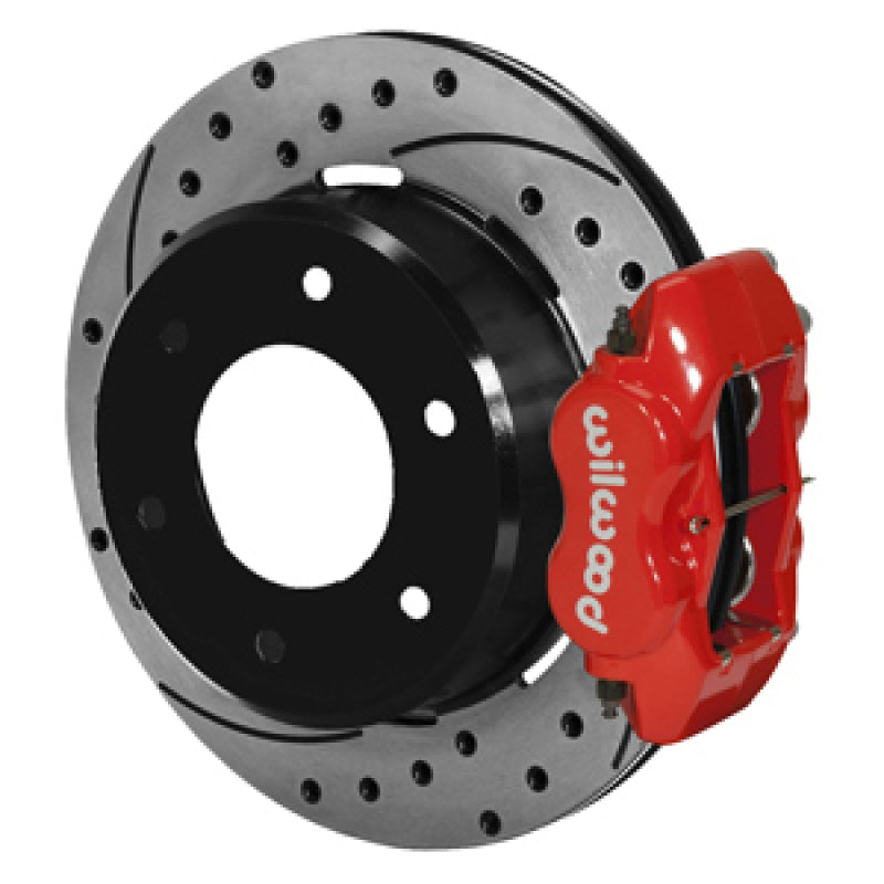 WIL Dynalite Brake Kit - Wilwood 63-87 C10/C15 Dynalite FDLI Red Calipers 12.19 x .81in D/S Rotors 6-Lug Rear Disc Brake Kit
