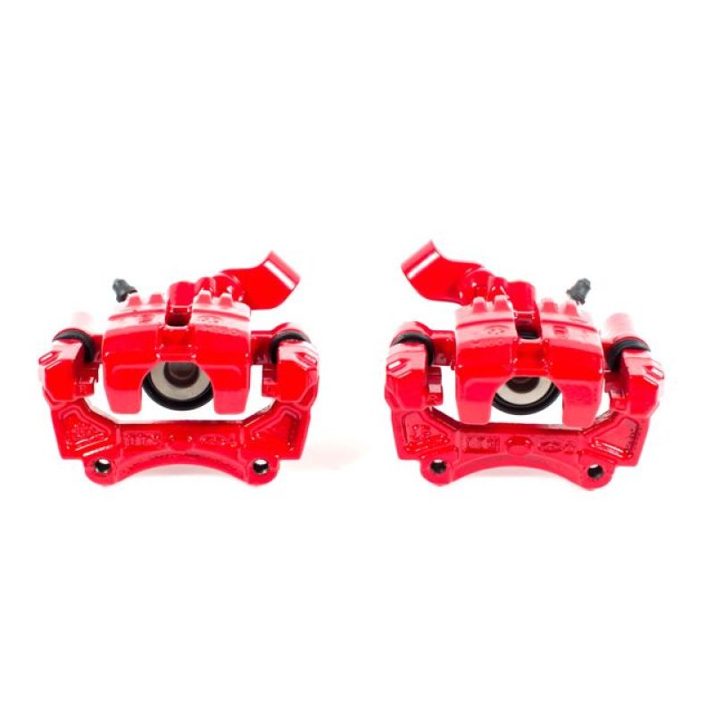 PSB Red Calipers - Power Stop 01-05 Mazda Miata Rear Red Calipers w/Brackets - Pair