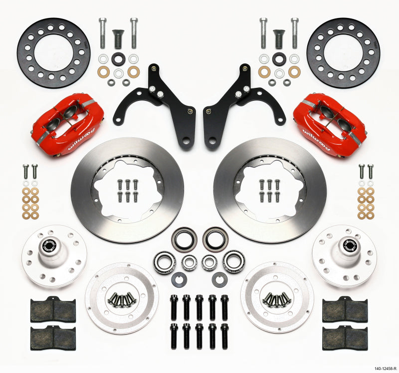 WIL Dynalite Brake Kit - Wilwood Forged Dynalite Front Kit 11.00in Red 59-64 Chevy Impala / 63-64 Corvette