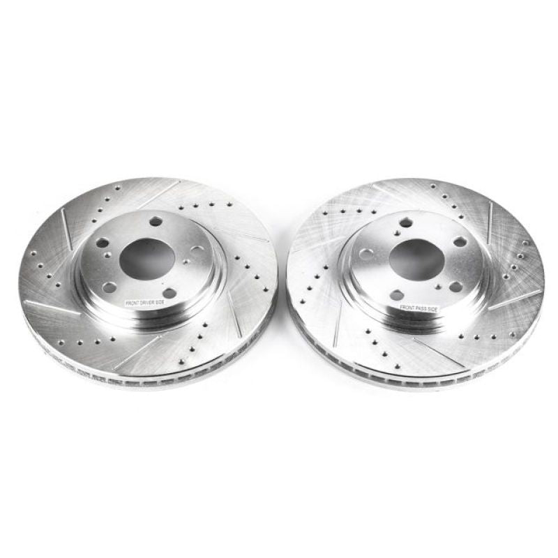 PSB Evolution Drill/Slot Rotor - Power Stop 2003 Lexus ES300 Front Evolution Drilled & Slotted Rotors - Pair