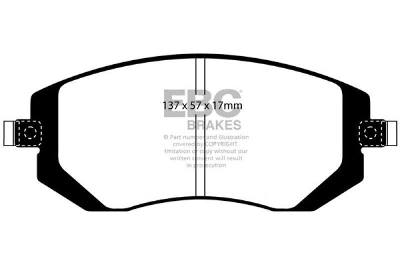 EBC Ultimax2 Brake Pad Sets - EBC 04-06 Saab 9-2X 2.0 Turbo Ultimax2 Front Brake Pads