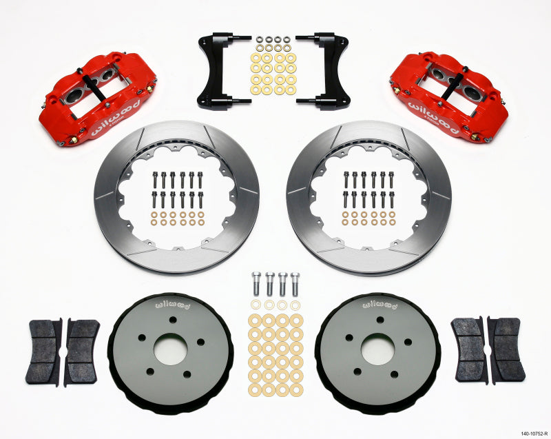 WIL Superlite Brake Kit - Wilwood Narrow Superlite 6R Front Hat Kit 12.88in Red 2008 Toyota Matrix