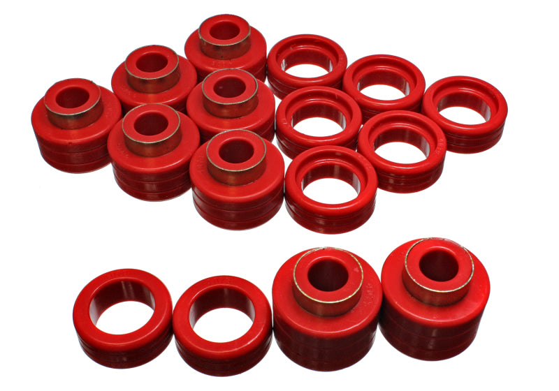 ES Body Mounts - Red - Energy Suspension Chevy Xtra Cab 2&4Wd Body Mts - Red
