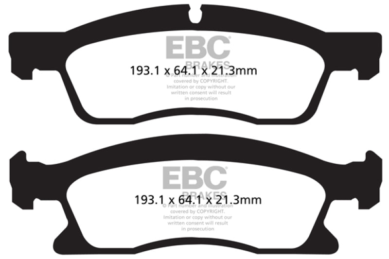 EBC Ultimax2 Brake Pad Sets - EBC 13+ Dodge Durango 5.7 Ultimax2 Front Brake Pads