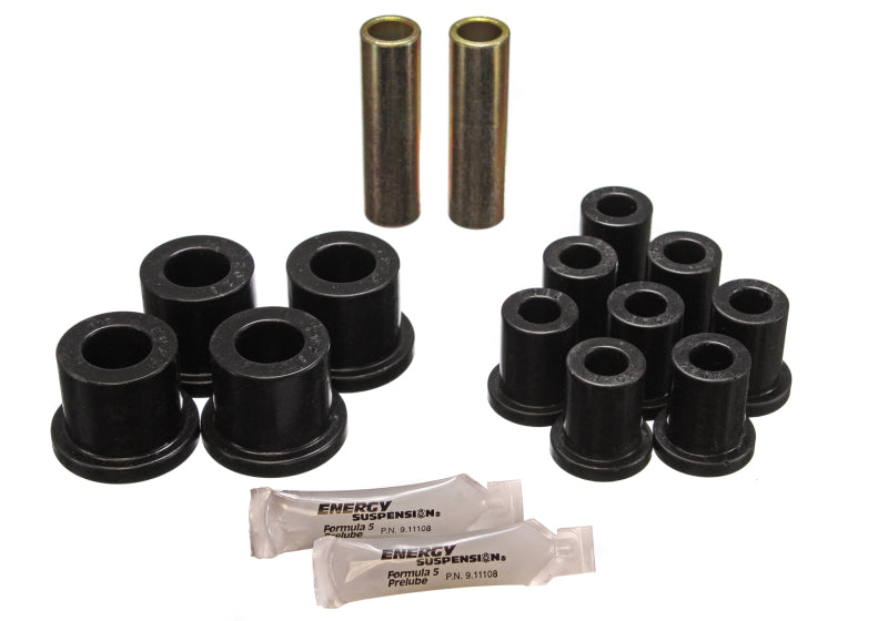 ES Spring/Shackle Bush - Black - Energy Suspension 70-72 Dodge Charger (w/ 1-1/2in Main Eye) Black Rear Leaf Spring Bushing Set