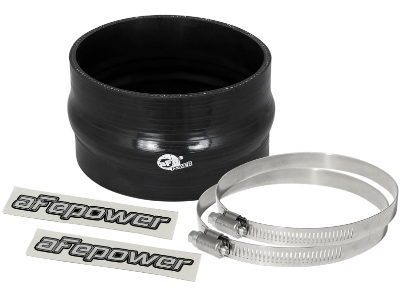 AFE Elbow Reducing Couplers - aFe Magnum FORCE 4.75in ID 3in L Straight Reducing Bellow Coupler - Black