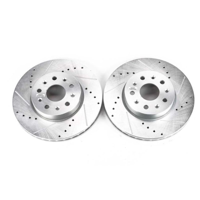 PSB Evolution Drill/Slot Rotor - Power Stop 16-19 Cadillac CT6 Front Evolution Drilled & Slotted Rotors - Pair