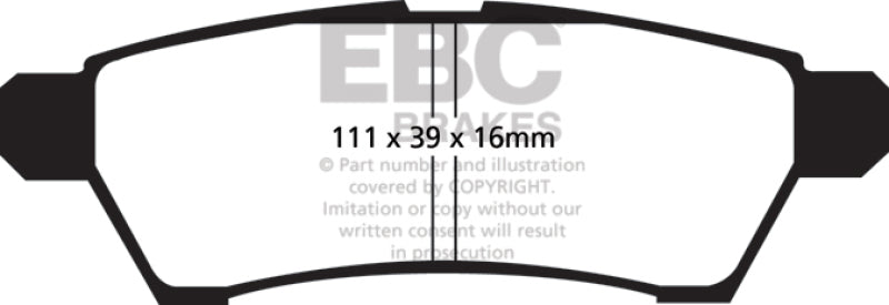 EBC Ultimax2 Brake Pad Sets - EBC 05+ Nissan Frontier 2.5 2WD Ultimax2 Rear Brake Pads