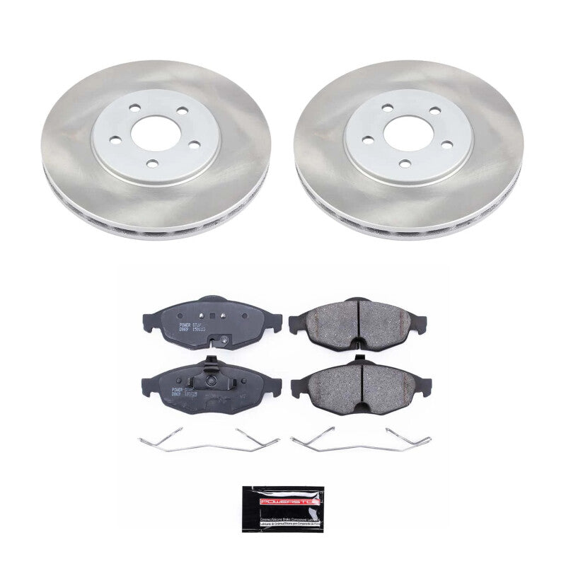 PSB Semi-Coated Rotor Kits - Power Stop 01-06 Dodge Stratus Front Semi-Coated Rotor Kit