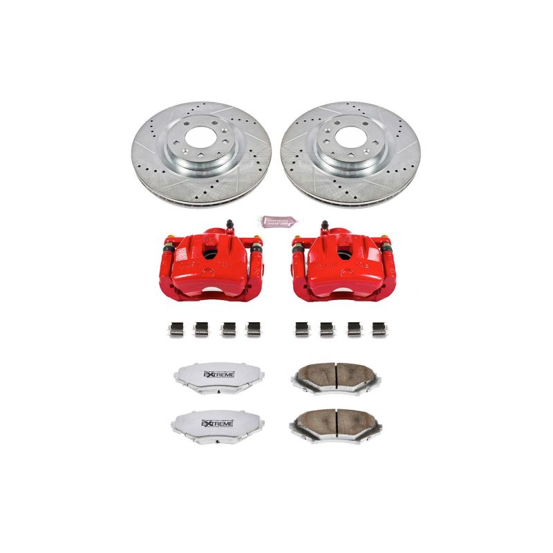 PSB Z26 Street Kit w/Cals - Power Stop 04-11 Mazda RX-8 Front Z26 Street Warrior Brake Kit w/Calipers