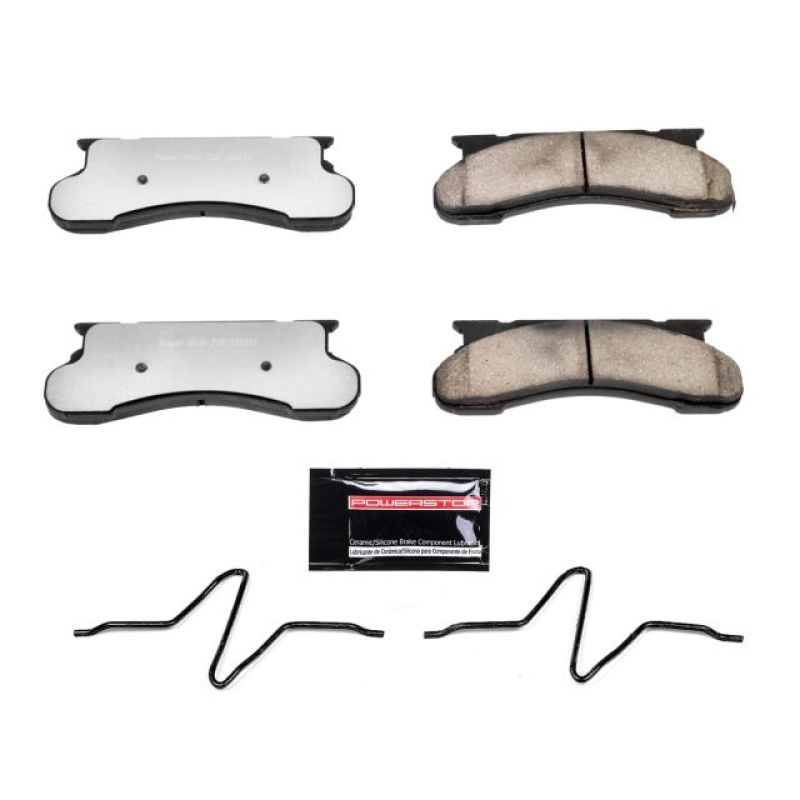 PSB Z36 Truck & Tow Brake Pads - Power Stop 76-91 Ford E-250 Front Z36 Truck & Tow Brake Pads w/Hardware