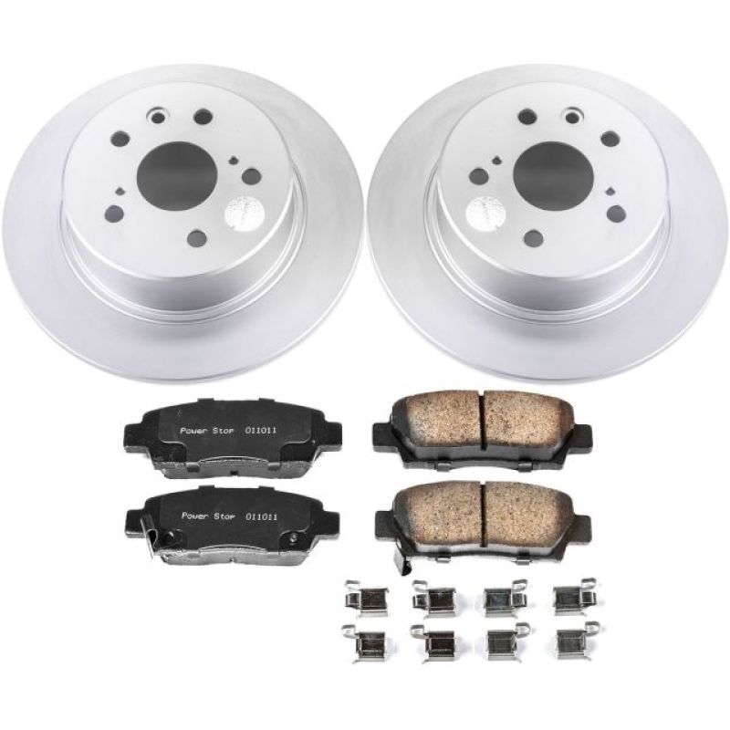 PSB Z17 Evolution Coated Kit - Power Stop 95-99 Toyota Avalon Rear Z17 Evolution Geomet Coated Brake Kit