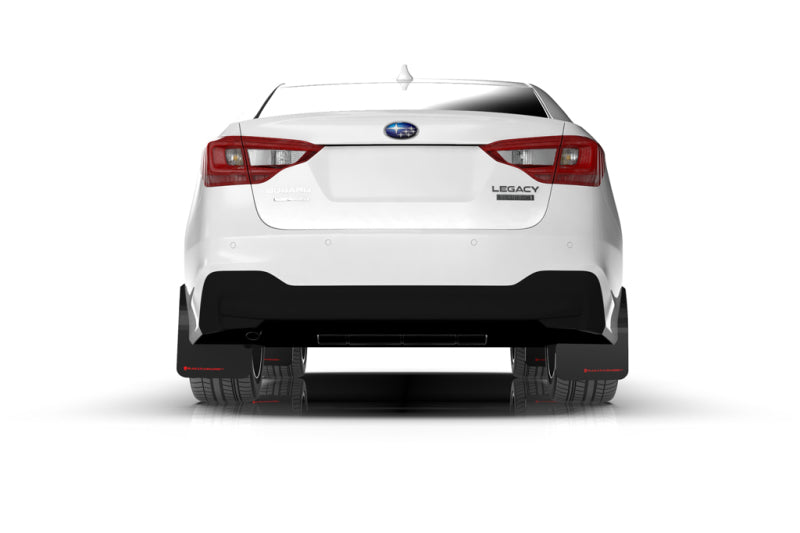 RAL UR Blk Flap/Rd Logo - Rally Armor 20-25 Subaru Legacy Black UR Mud Flap w/Red Logo