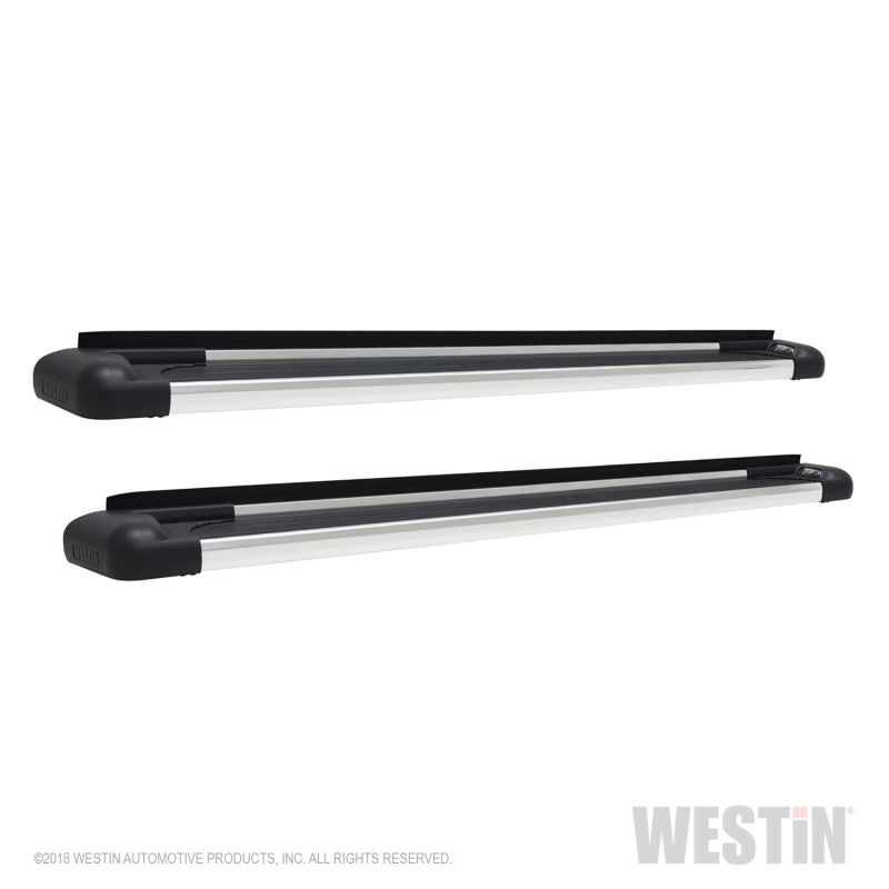 WES Running Boards - Sure-Grip - Westin SG6 Polished Aluminum Running Boards 74.25 in
