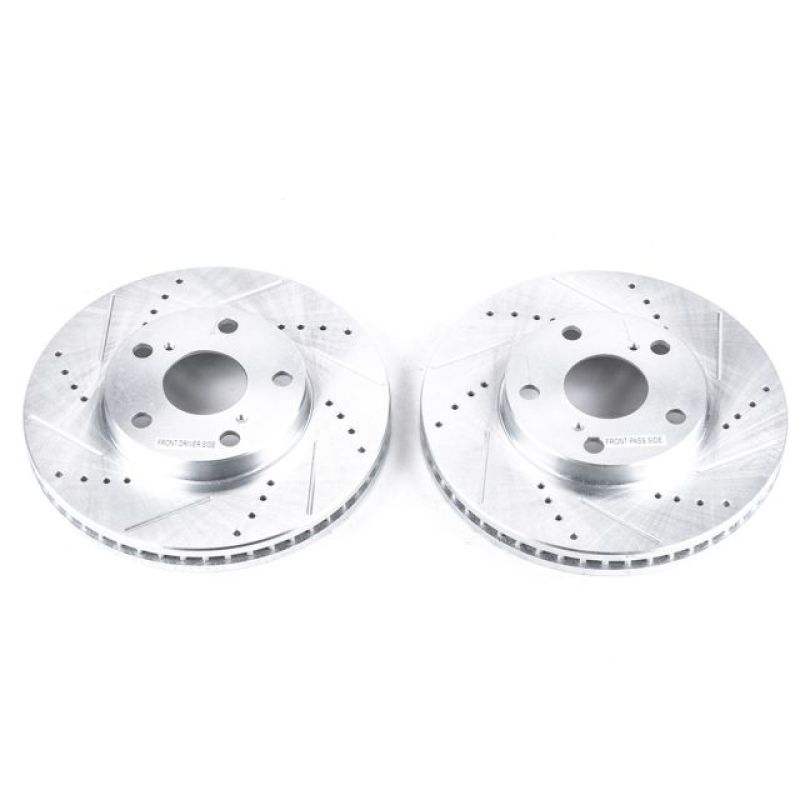 PSB Evolution Drill/Slot Rotor - Power Stop 92-01 Lexus ES300 Front Evolution Drilled & Slotted Rotors - Pair