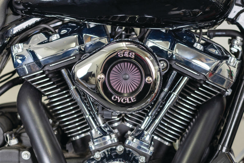 SSC Air Stinger Kits - S&S Cycle 2017+ M8 Models Stealth Air Stinger Kit w/ Chrome Teardrop