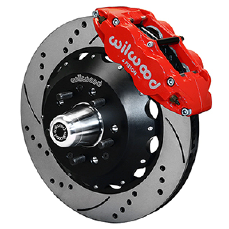 WIL Superlite Brake Kit - Wilwood 55-57 Chevy Bel Air Superlite 6R Kit, 5 x 4.50in/4.75in Hub - 14.00in D&S Rotor - Red
