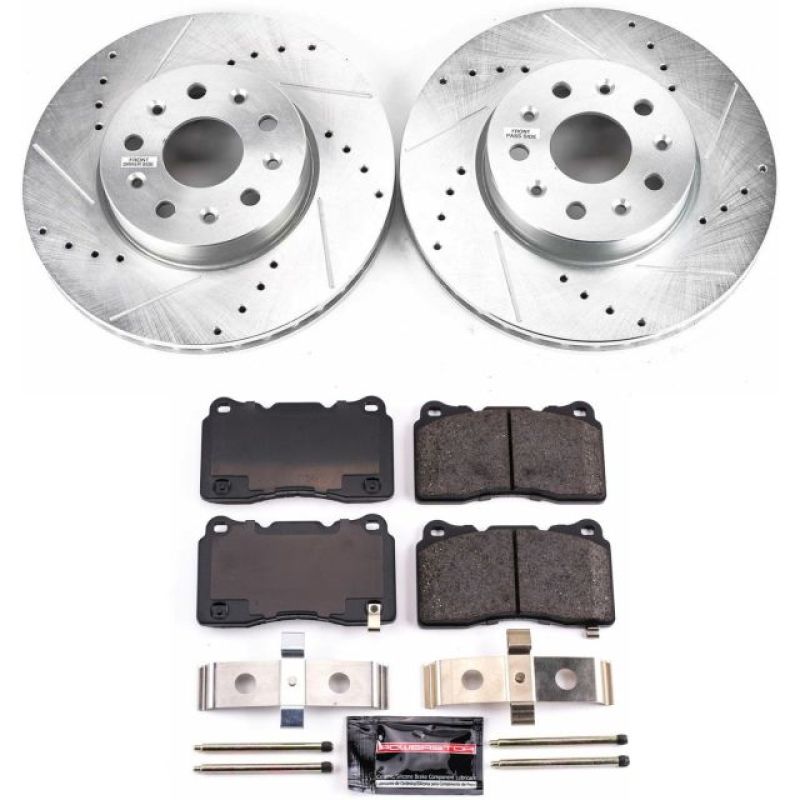 PSB Z23 Evolution Kit - Power Stop 14-18 Cadillac CTS Front Z23 Evolution Sport Brake Kit