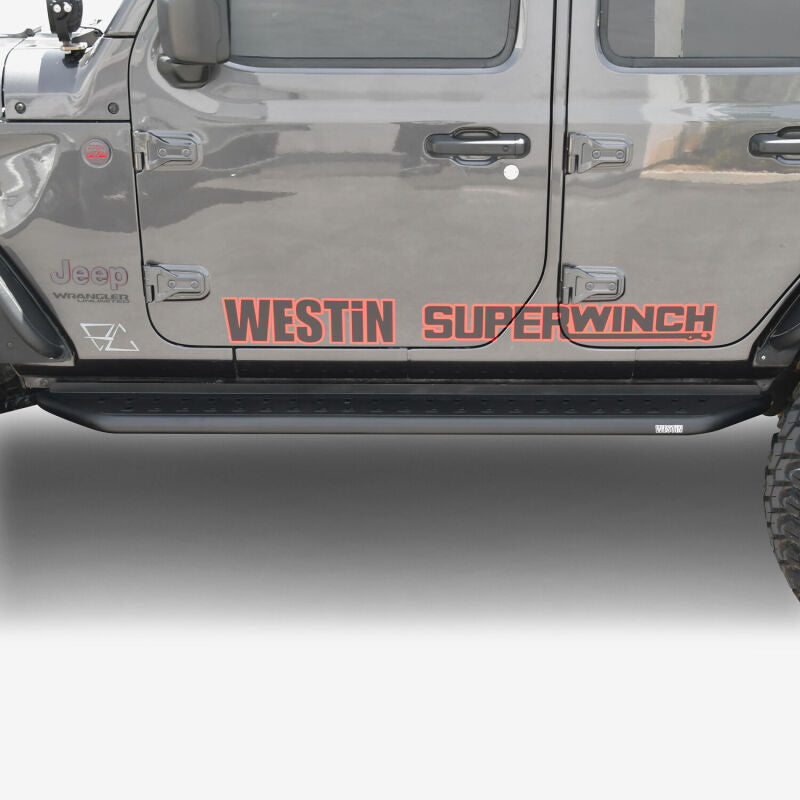 WES Running Boards - Outlaw - Westin 18-24 Jeep Wrangler (JL) Unlimited 4DR Outlaw Running Board - Textured Black
