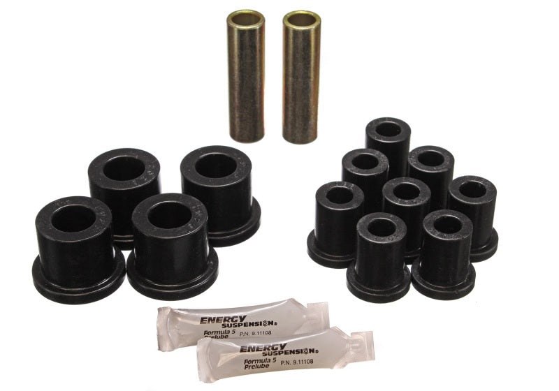ES Spring/Shackle Bush - Black - Energy Suspension 70-72 Dodge Charger (w/ 1-1/2in Main Eye) Black Rear Leaf Spring Bushing Set